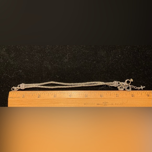 Premier Designs 2-Strand Bracelet with Crown, Ring, Heart, and Cross Charms - Picture 5 of 5